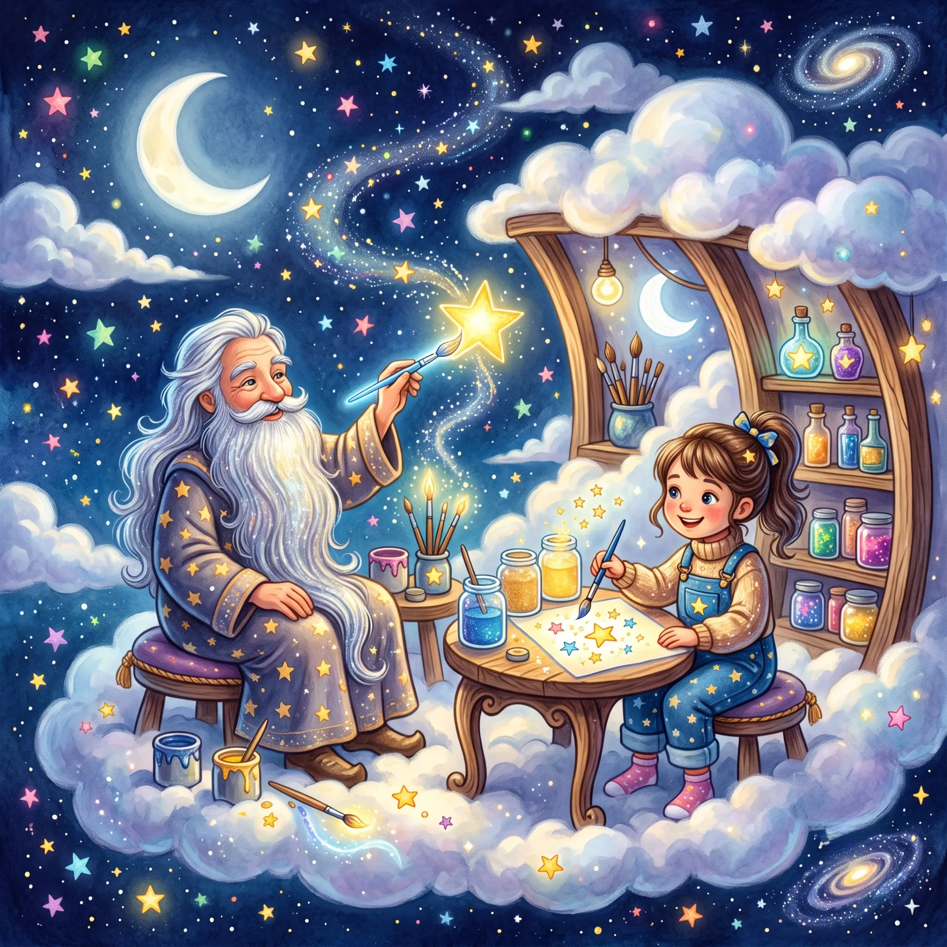 The Star Painter's Midnight Canvas