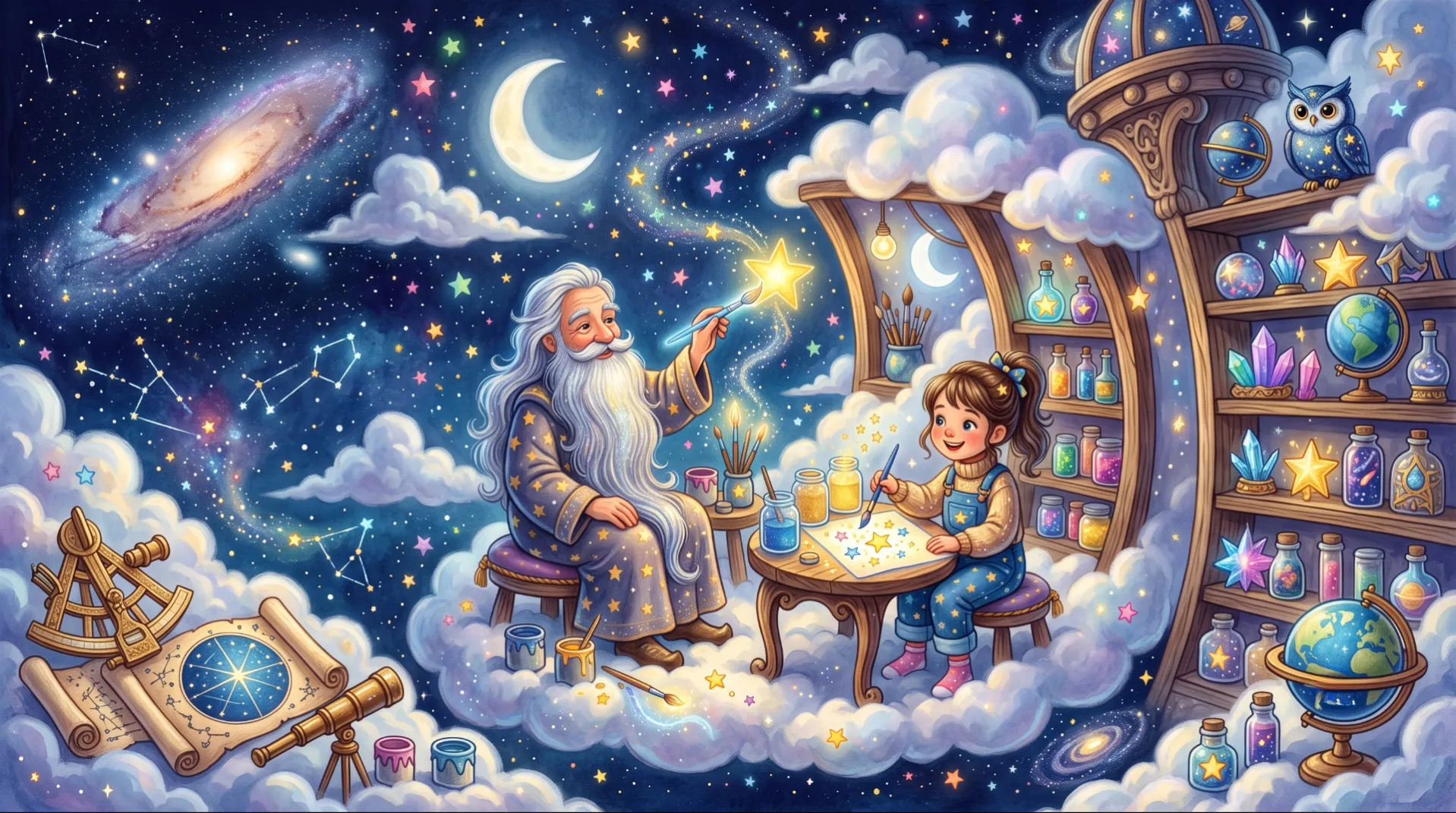 The Star Painter's Midnight Canvas