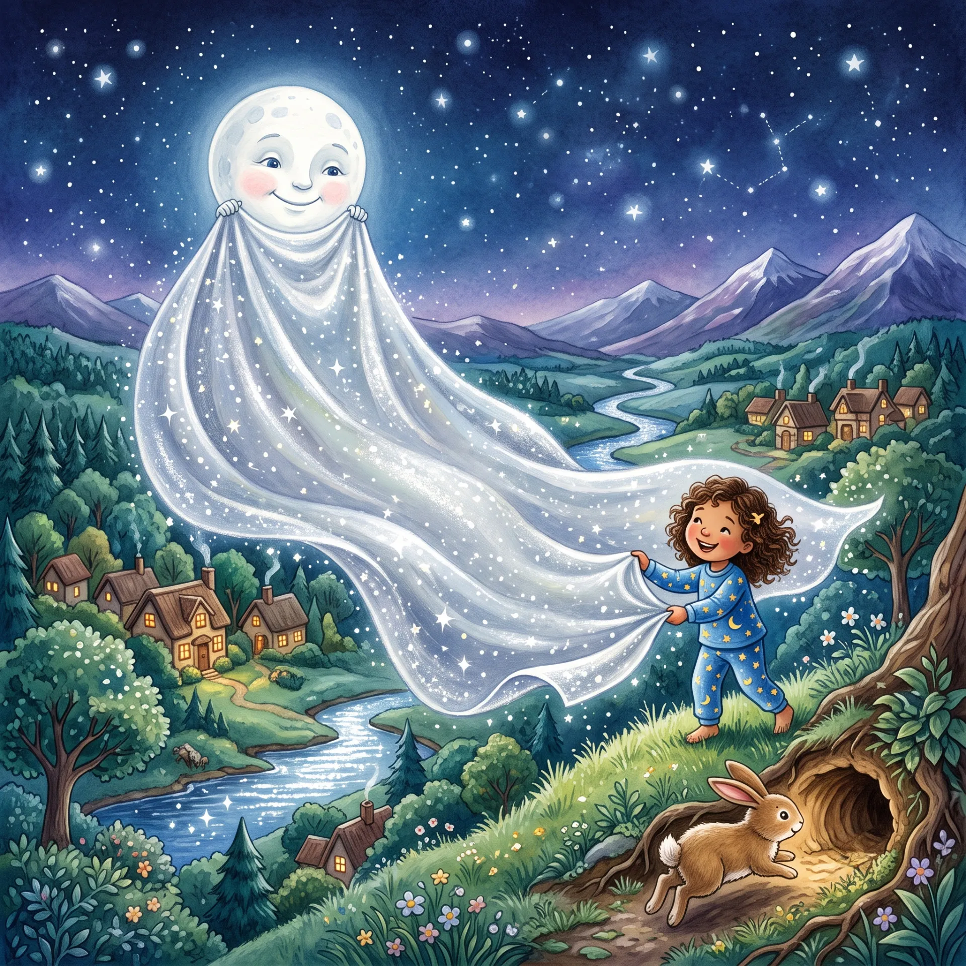 The Moon's Silver Blanket