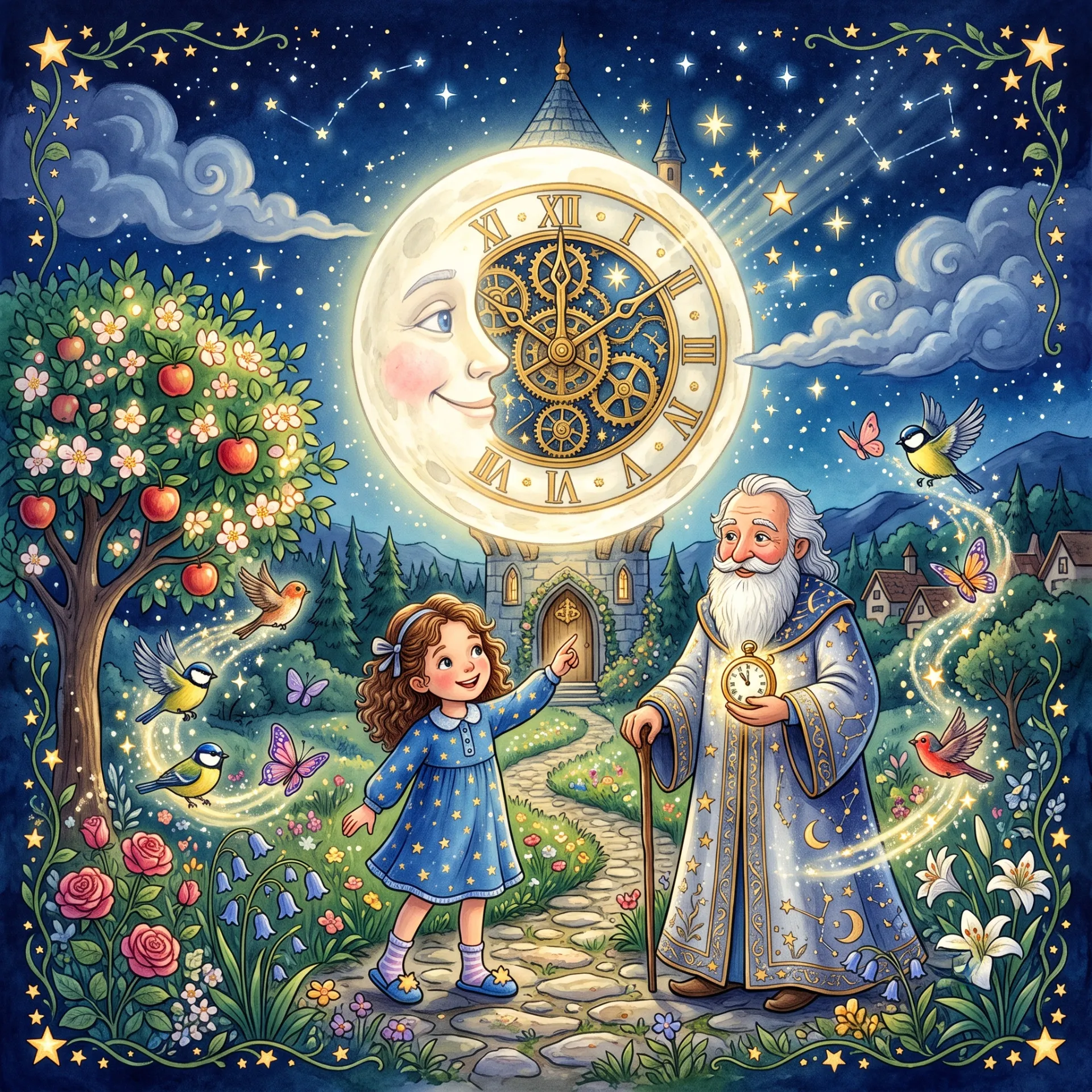 The Moon's Clock of Gentle Time